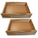 Bubema Bettkastenset Kernbuche Massiv mit Rollen, bestehend aus 2 Bettkästen