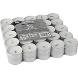 50 Teelichte Ø 37,2 mm, 17,9 mm weiss aus 100 % Stearin 81486 Papstar Stearin-Teelichter