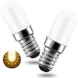 MUSUNIA Kühlschranklampe E14 LED Lampen, 1.5W Ersatz für 15W Halogenlampen, Warmweiß 3000K, 135lm, 360° Abstrahlwinkel, LED Kühlschrankbirne, Gebaut -in 2835SMD, 220V AC, 2er Pack