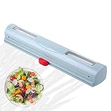 Cyhamse Verpackungs-Frischhaltebandspender, 2-in-1-Wickel-Organizer mit Cutter – Aluminiumfolien-Organizer für Küchenschubladen, Frischhaltefolien-Schneider, Küchenzubehör