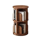 ZAJ Regal 360° drehbares Bücherregal aus Massivholz, freistehend, drehbares Bücherregal mit Schallwand-Design, schmaler Bücherregal-Organizer für kleinen Raum Standregal Bookshelf