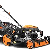 Fuxtec 4in1 Benzin Rasenmäher mit flexiblem Antrieb FX-RM5196PRO - 6PS/4,4kW | 51cm Schnittbreite | 4-Takt Mäher mit Höhenverstellung 25mm-75mm - 60L Grasfangkorb, Mulchfunktion & Seitenauswurf