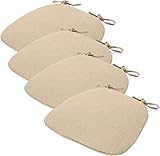 Satz Von 1/2/4 Esszimmerstuhlpolstern Mit Krawatten Esszimmer-Sitzkissen, Rutschfestes, Abnehmbares Und Waschbares Stuhlkissen, 41 X 43 Cm * 1/2/4 Packungen ( Color : Beige , Size : 41*43cm(Set Of 4)