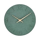 VINILITE Wanduhr aus Holz MDF Wanduhren Modern ohne Tickgeräusche 30cm Quartz Lautlos Wanduhr Batteriebetrieben für Küche, Wohnzimmer, Schlafzimmer, Büro