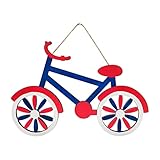 skyrabbiter Amerikanischer Unabhängigkeitstag, Set mit Fahrradbehängen, Hintergrunddekorationen, Desktop-Ornamenten Organizer Büro Schreibtisch Stifte (A, 挂件30x20x0.5cm)