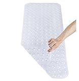 Badewannenmatte, DoDuo Wanneneinlage rutschfest Antirutschmatte für Badewanne Schimmelresistent BPA Frei Badematte für Bäder Küchen Hotels Spas 100x40 cm Transparent