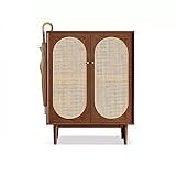 Eingang Schuhschrank Massivholz-Rattan-Schuhschrank, Haustür-Aufbewahrungsspind, mehrschichtiges Aufbewahrungs-Schuhregal an der Wand, Veranda-Schrank Freistehendes Schuhregal ( Color : B , Size : 80c