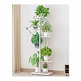 Pflanzenständer Metallregal, Mehrere Blumentopf Halter Regale Rack, Planter Regal Display Rack Organizer Für Balkon Garten Innen Außen Ecke, Pflanzenständer ( Farbe : Weiß , Größe : 41x22x108cm )