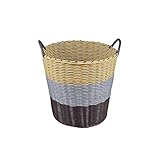XENITE Wäschekorb, faltbar, Aufbewahrungskorb for schmutzige Kleidung, Wäsche, Kunststoff, Rattan, groß, Spielzeug, Obst, Organizer, Korb for Zuhause, Kleinigkeiten, Aufbewahrungsfass Wäschekörbe