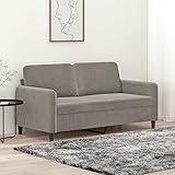 ZEYUAN 2-Sitzer-Sofa, Sofas & Couches, Sofa Wohnzimmer, Couch, Sofa Für Jugendzimmer, Relaxsofa, Sofa Für Schlafzimmer, Polstersofa, Hellgrau 140 cm Samt