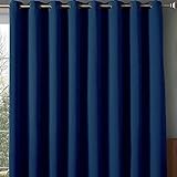 Scarlet Larkspur Polyester-Verdunkelungsvorhänge mit Ösen, solide, weiche Ösen, wärmeisolierte Vorhänge/Vorhänge/Paneele für Wohnzimmer, Schlafzimmer, 46x72 Zoll (117x183 cm) Marineblau, Einzelpackung