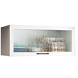 Küche Massivholz kleine hängende Schrank unten Regal bis Flip Tür Wandschrank Wand montiert Gewürze Glastür Lagerung Schrank (S : 30 * 20 * 50cm)