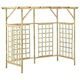 vidaXL Kiefernholz Imprägniert Pergola für 3 Mülltonnen Verrottungsfest Gartenpergola Holzpergola Rosenbogen Rankhilfe Terrasse Garten