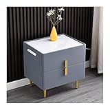 Nachttisch Nachttisch Kleiner schmaler Schrank Rock Board Nachttisch Holzmöbel Schlafzimmer Nachttisch Nachttisch Akzenttisch (Farbe: Orange, Länge: 11,8 Zoll) (Dunkelgrau 15