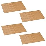 4er Set Bambus Platzmatten in Natur, braun oder schwarz | Tischsets | Platzsets | Unterlage | Platzdecken | Tischdecke | Tischmatten | Tischunterlage (braun)