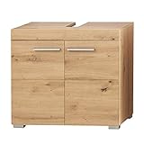 trendteam smart living Badezimmer Waschbeckenunterschrank Unterschrank Amanda, 60 x 56 x 34 cm in Asteiche mit viel Stauraum