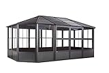 Sojag Aluminium Pavillon Wintergarten Charleston 1218 | Anthrazit | 384x594x281 cm