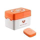 Medizinbox, Erste-Hilfe-Box,Tragbare Aufbewahrung für Medizinkisten Hausapotheke Schrank Multifunktionaler Medizinkoffer Apothekenbox Organizer-Box für zu Hause, im Freien,31.5cmx21.5cmx22cm