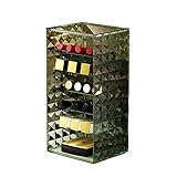 Geruwam Kosmetik-Aufbewahrungsbox - Klare Kosmetik-Aufbewahrungsbox | Tragbare, durchsichtige Box für Kosmetika, Etuis für Desktop-Lippenstifte, Concealer, Make-up-Organizer für Badezimmer