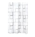 bouti1583 Duschvorhänge Badewannenvorhang Große Auswahl 120/150/180/200/240 x 200cm Inkl. Ringe Kariert