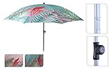 Meinposten. Sonnenschirm Strandschirm UV-Schutz 40+ Schirm Balkonschirm Ø 175 cm rosa türkis (Hellrosa)