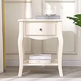 soges Sofa Beistelltisch Lampe Tisch Nachttische Beistelltisch Akzenttisch Nachttisch Schränke mit Regal und 1 Schublade