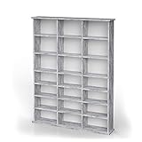 Vicco Medienregal Jukebox CD DVD Bluray Regal Standregal Regalwand Bücherregal für CD, DVD, Spiele, Cover, Bücher - 140 x 102 cm (Beton)