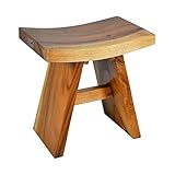 Nexos DIVERO Hocker Suar Holz Sitzhocker Holzhocker massiv, reine Handarbeit