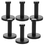 Cabilock 6 Stück Einzelne Wandhaken Zur Wandmontage Im Vintage-Stil Rustikale Bauernhaus-Garderobenhaken Hutaufhänger Für Den Garten Den Hauseingang Schwarz