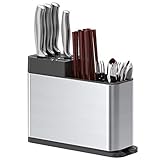 ZLASS Besteckhalter Edelstahl Rostfrei Küchenutensilien Halter Organizer Home Küche Besteck Abtropfgestell Trockenregale Multifunktionale Essstäbchen Halter für Gabeln Messer Löffel (Größe: Large)