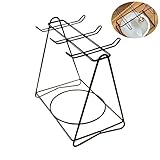 Angoily Tee-Trockenregal Kaffeehalter Tischregal Arbeitsplatte Tasse Eisen Hängend Edelstahlschrank Für Untertasse Rustikale Küche Stahltheke Becherteller Halten Tassen Vintage-Becher