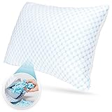 INNOCENT® Cool-Cloud Kissen | anpassbare Höhe mit Gel Granulaten | 70x50 cm Bett Kissen | Stützkissen Seitenschläferkissen Nackenkissen Schlafkissen | atmungsaktives Kissen