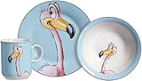 Ritzenhoff & Breker Kindergeschirr-Set Happy Zoo, 3-teilig Flamingo Flo