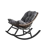 ZAYEN Relaxsessel Schaukelstühle, nordischer Balkon-Schaukelstuhl, Zuhause, Wohnzimmer, Einzel-Lounge-Stuhl, Erwachsene, Freizeit, Nickerchen, faules Sofa, Rattan-Stuhl, Bequeme Sitzposition