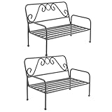 Yardwe 2 Stück Eisen-Sessel-Aufhänger Vintage-Stuhl Outdoor-Dekoration Blumentopf-Stuhl Gartenwagen-Ständer Metall-Blumenständer Eisen-Pflanzen-Ständer Blumentopf-Display-Rack