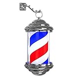 Barber Pole Lampe Barbierstab Leuchtkugel 11 '/15' Mini -Größe Friseur Stangen Wasserdichtes Roaten Und Beleuchtung Rot Weißblau LED Friseur -Friseur -Salonschild Wandlampe ( Size : 38*14.5cm )