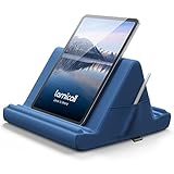 Lamicall Tablet Halter Kissen, Tablet Ständer - Kissenhalter Halterung Bett Sofa für New 2022 iPad Pro 9.7, 10.5, 12.9, iPad Air Mini 1 2 3 4, Switch, Samsung Tab, iPhone, Bücher, andere Tablet - Blau