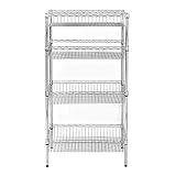 Tokyia Küchenregal Küchenregal Obst und Gemüse Aufbewahrungsregal, 4-lagiges Snacktablett, Gewürzregal, Wohnzimmerwagen 60 x 440 x 120 cm Transport