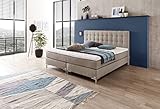 boxspringbettenshop24.de - ROCKSTAR Boxspringbett mit TALALAY LATEX Topper 180x200 H1, H2, H3, H4 und H5 wählbar, 22 Farben, Tonnentaschenfederkerne - beste Qualität zum top Preis - Premium Bett