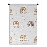 Tapisserie Kinderzimmer Muster - Kinder Muster mit Regenbogen verziert mit Zitat 'Love Love Love' Wandteppich Baumwolle 60x90 cm - Wandteppich mit Foto