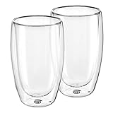 GRÄWE Doppelwandige Thermogläser für Latte Macchiato, 450 ml, 2er Set, spülmaschinengeeignet