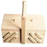 Alipis 1 Stück Kosmetik-Aufbewahrungsbox Für Schmuck Holzbox Nähkästchen Schmuckaufbewahrung Organizer Holz-Schmuckkästchen Holz-Schmuckkästchen Nähzubehör Holz-Nähkorb