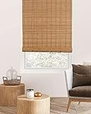 FoundGo Retro Bambus Rollo 120x200cm, 50-120cm Breit Fenster Rollo aus Bambus für Innen, Sichtschutz Sonnenschutz Bambusrollo Jalousie für Tür & Fenster (Breite x Länge)