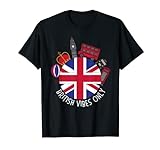 British Vibes Only: Union Jack-Flagge, Londoner Symbole T-Shirt