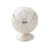 Winddichter Aschenbecher Vintage Zinklegierung Blumenmuster Globus Zigarette Aschenbecher Deckel Tischplatte Tragbare Wohnkultur Aschenbecher (Color : 3)