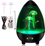 ZTWLEED Lampe Lavalampen LED Fantasy Runde echte Quallen Aquarium Lampe Jellyfish Stimmungslampe Runde Quallen Lampe für Die Dekoration USB Farbe Nachtl Dekoration Tolle Geschenke für Kinder(S)