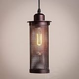 Pendelleuchte Kronleuchter Lampe American Industrial Wind Retro Single Head Bar Restaurant Licht Bar Cafe Metallnetz