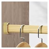 Kleiderstange Schrank Rohr Garderoben Stange Goldfarbene, Robuste Kleiderstange Zum Aufhängen Von Kleidung Aluminium, Abnehmbare Ovale Schrankstangen/Garderobenstange Für Garderobe/Dusche/Balkon (Col