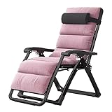 Zero Gravity Chair, Loungesessel mit abnehmbarem Kissen und Kopfstütze, Patio Liegestuhl für drinnen und draußen