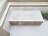 BADLAND Badewanne Rechteck Acryl Medium 160x75 mit Füßen und Ablaufgarnitur GRATIS mit/ohne Wannenträger (mit Wannenträger)